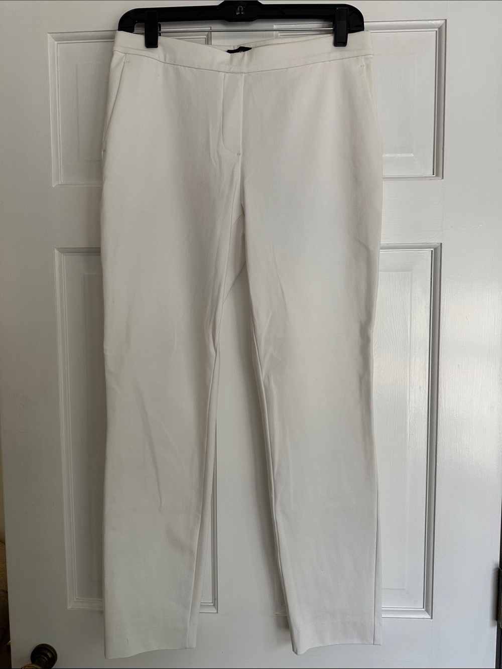 Theory White Straight-Leg Women's Pants